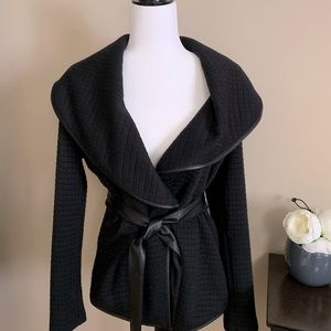 Shawl collar wrap jacket